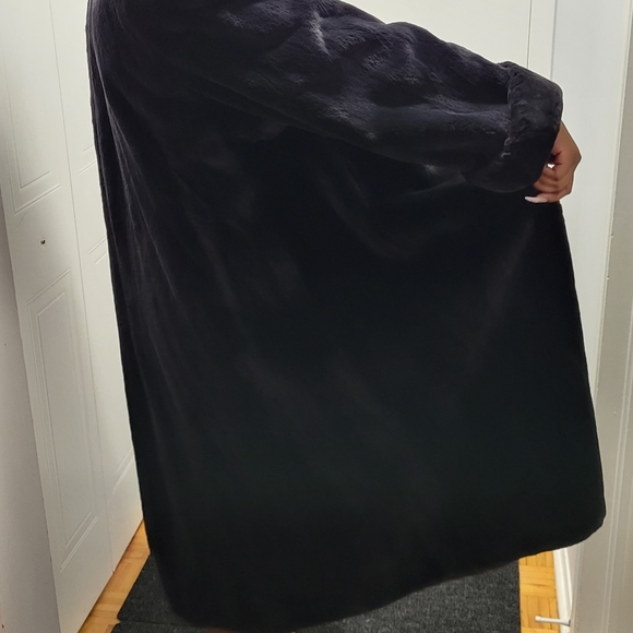 ** Sheared BEAVER Onyx Womens Coat ** - Picture 4 of 6